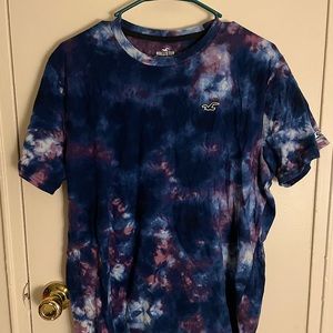 Hollister Tie Dye Curved Hem Tee